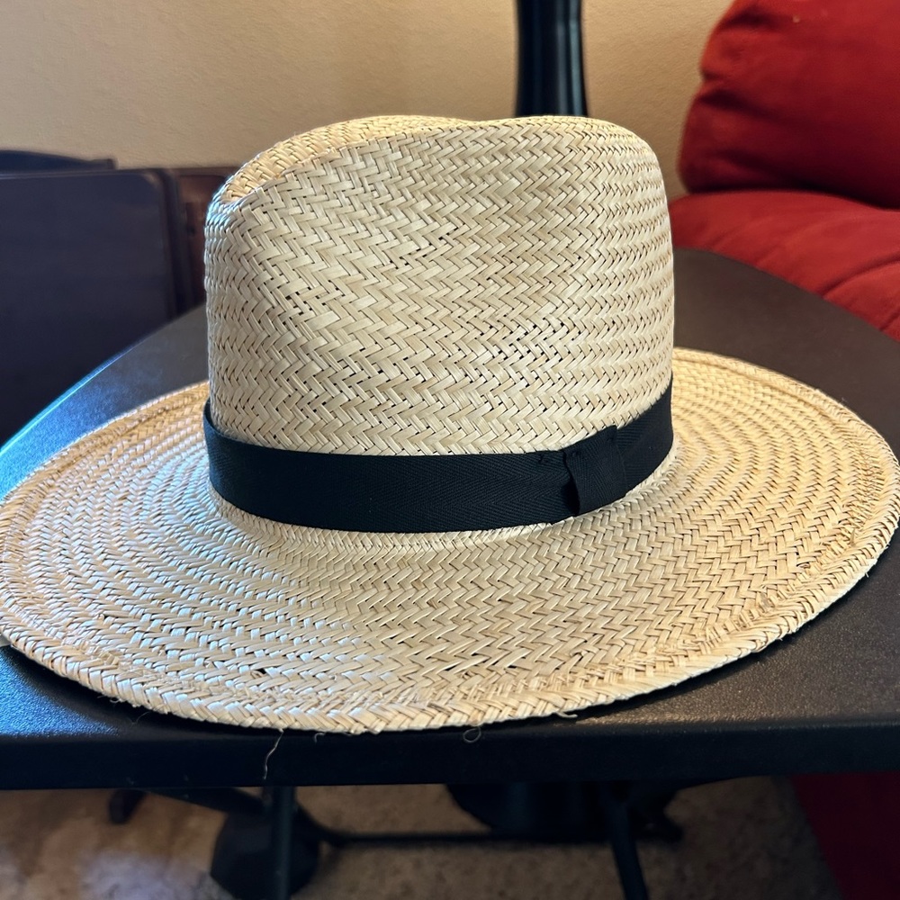 Straw Steve fedora size small